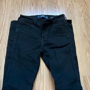 Hollister black jeans mid rise super skinny